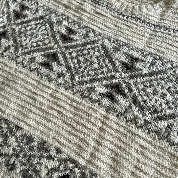 Polo Ralph Lauren Sweater Fair Isle Nordic Wool Alpaca Blend Ivory Black Mock - Picture 10 of 14